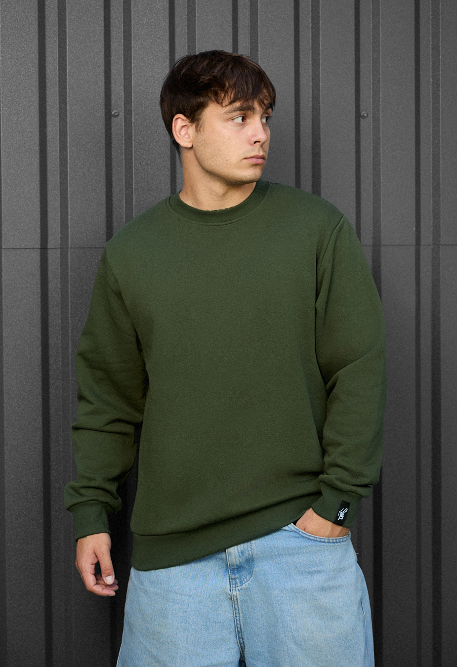 Bluză de trening Staff khaki basic fleece