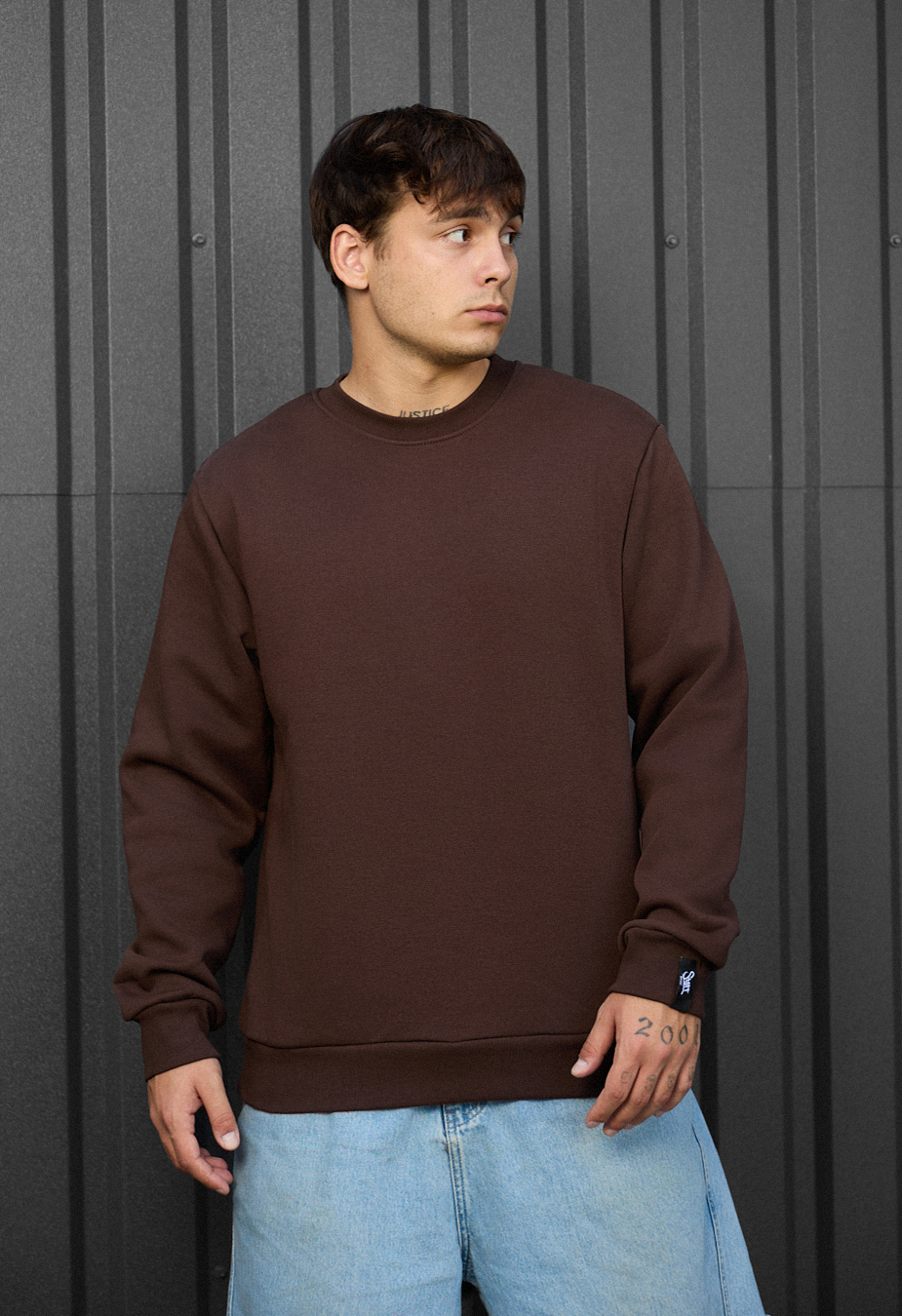 Bluză de trening Staff brown basic fleece