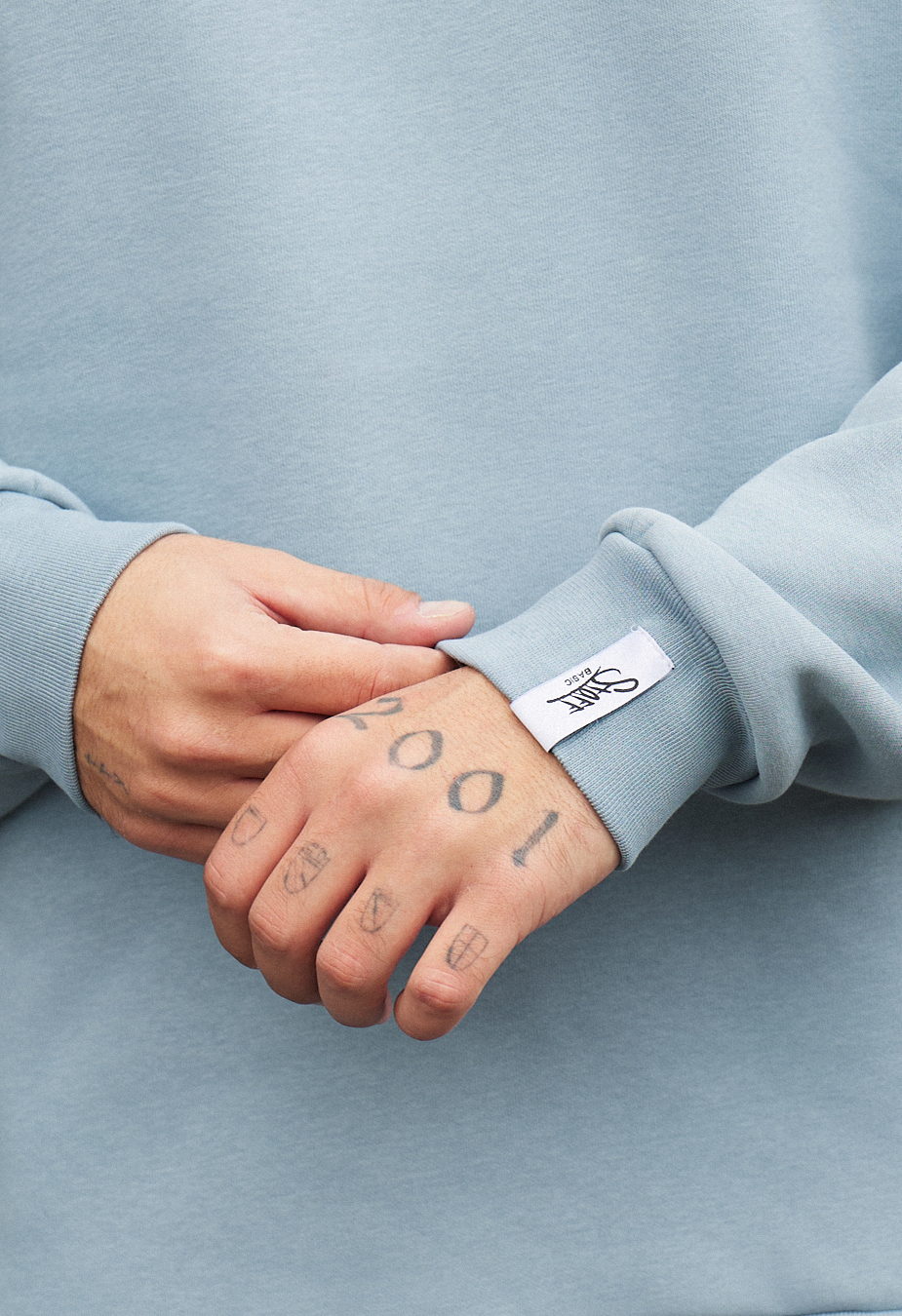Bluză de trening Staff light blue basic fleece
