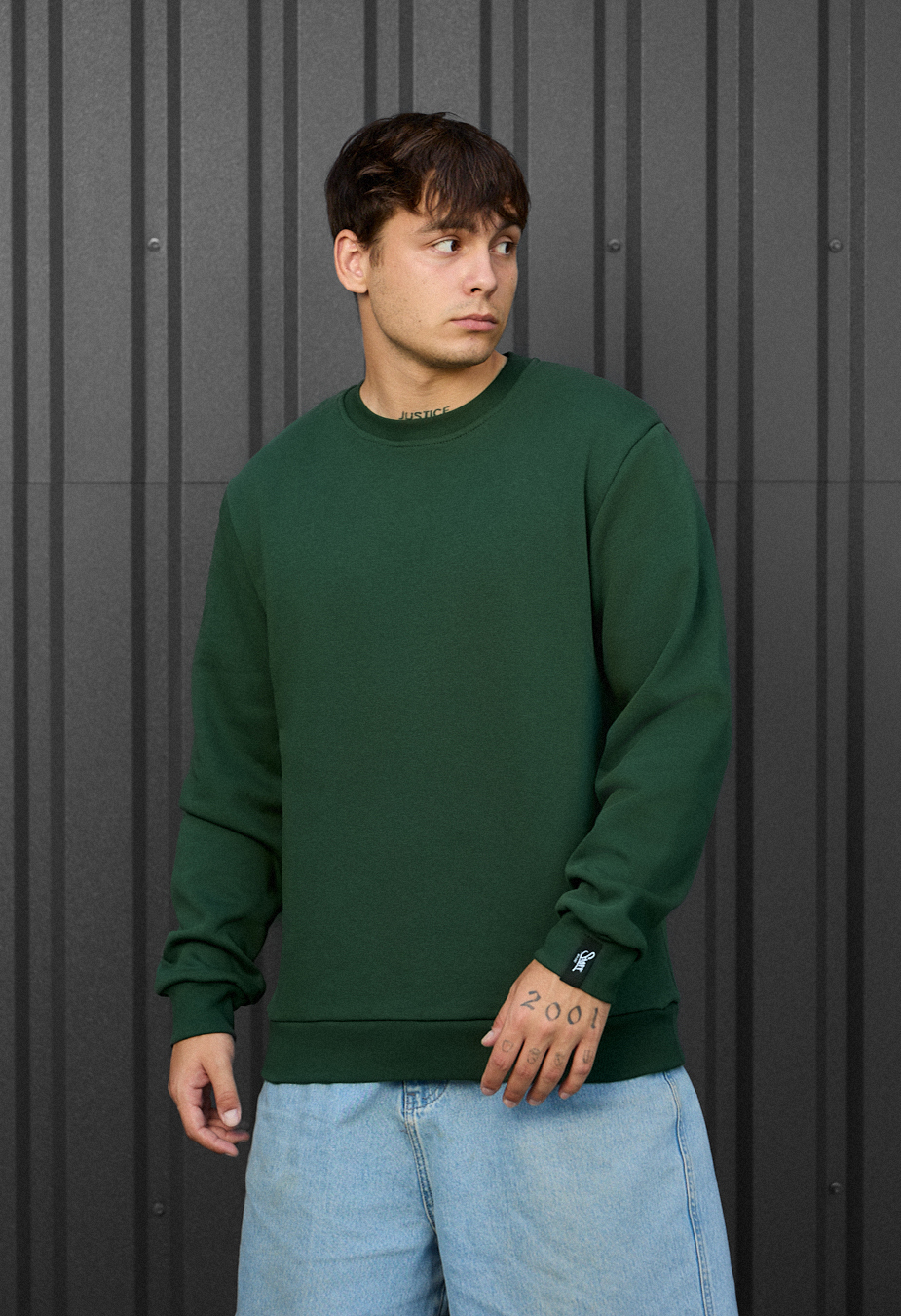 Bluză de trening Staff green basic fleece