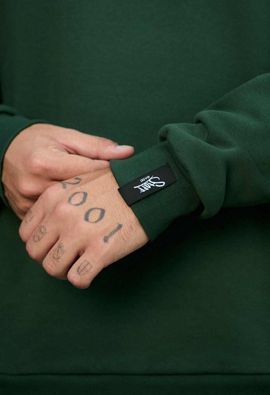 Bluză de trening Staff green basic fleece