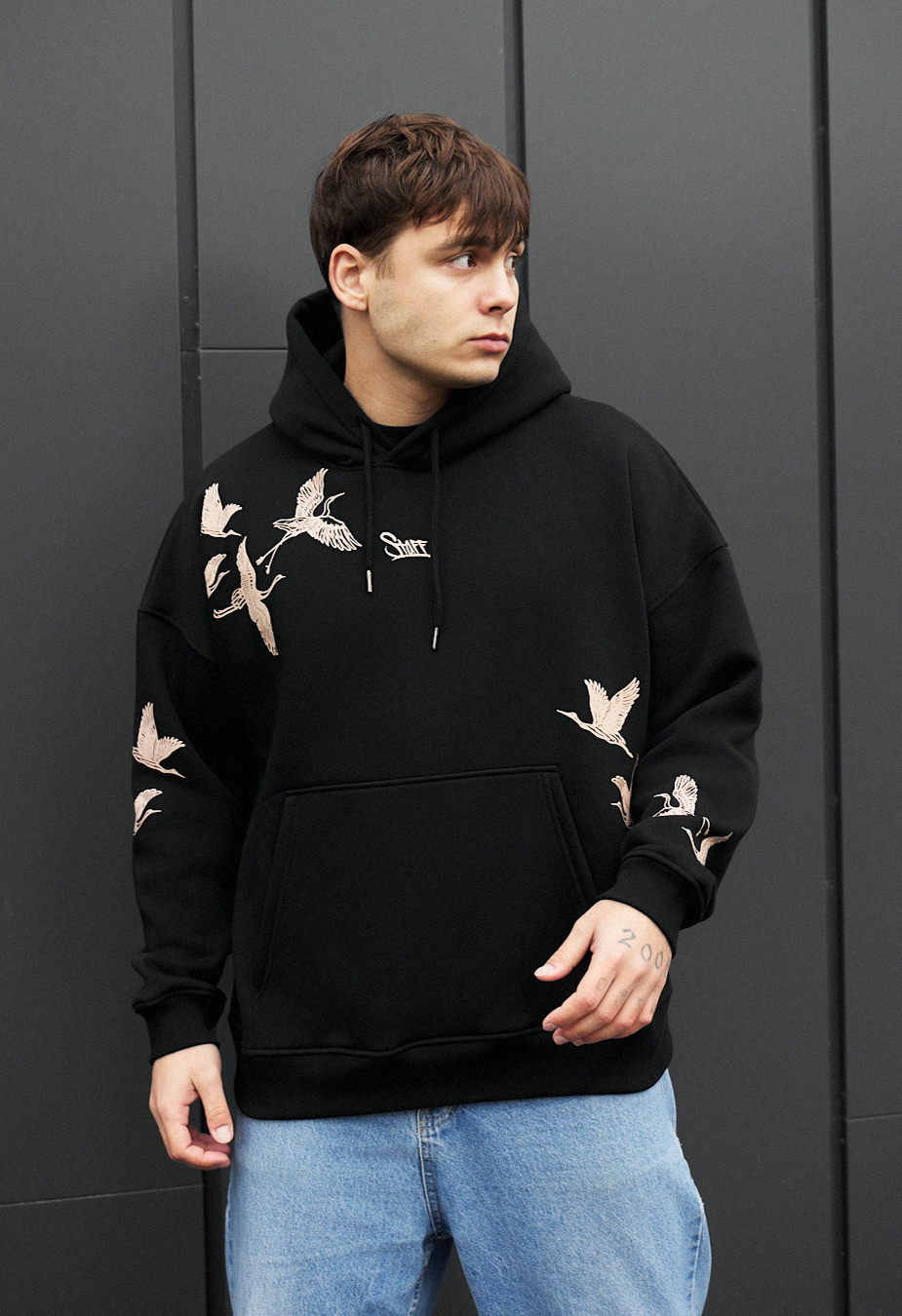 Hanorac Staff logo & birds oversize fleece