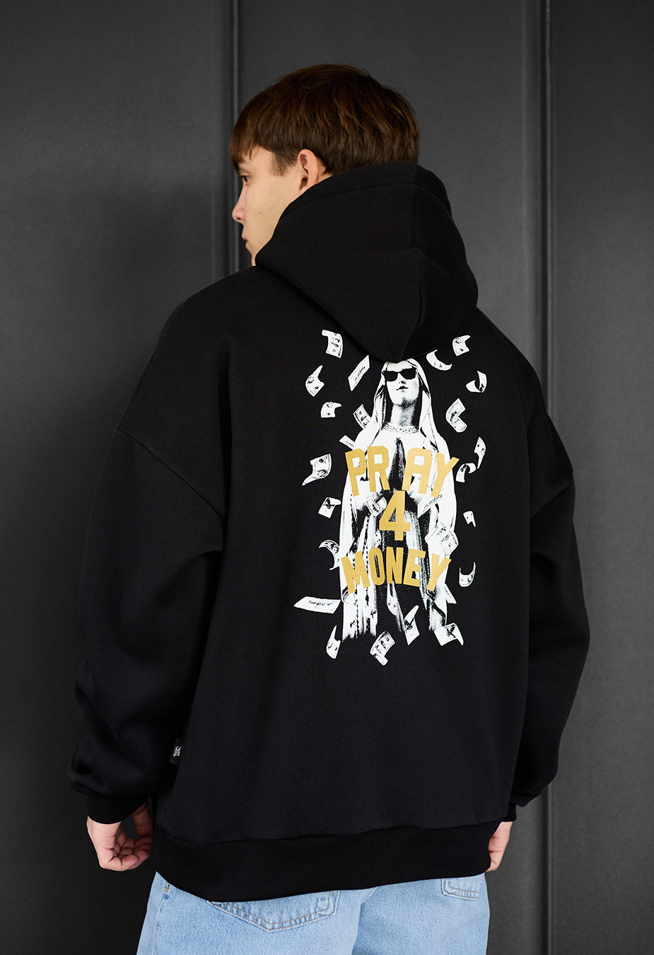 Hanorac Staff pray 4 money oversize fleece