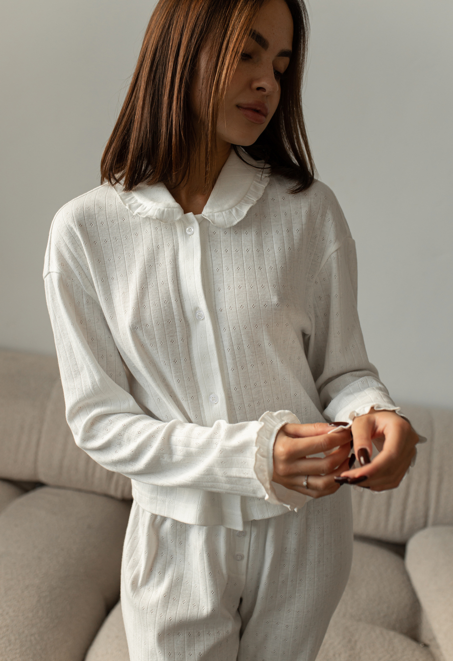 Pijamale de damă Staff me white
