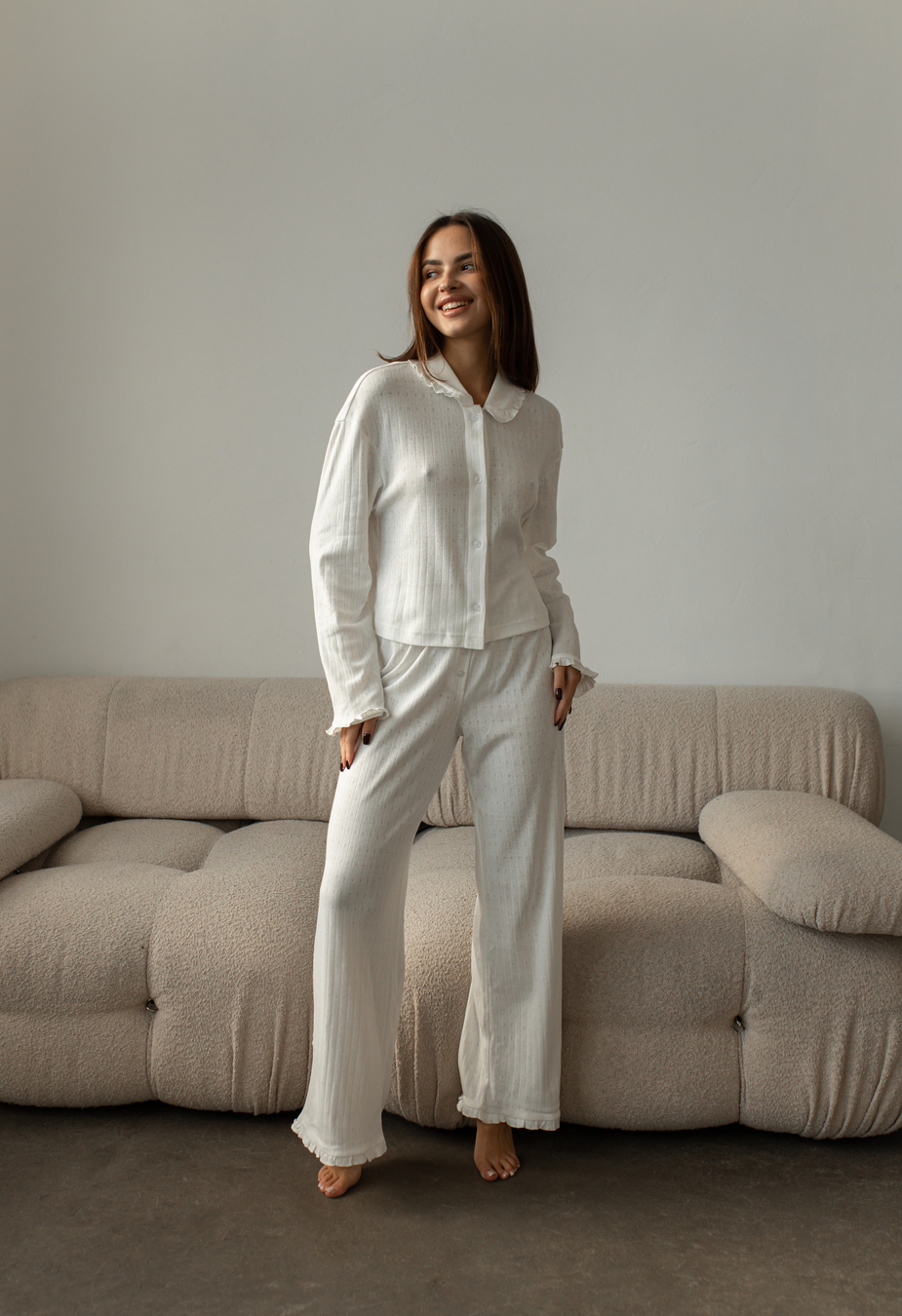 Pijamale de damă Staff me white