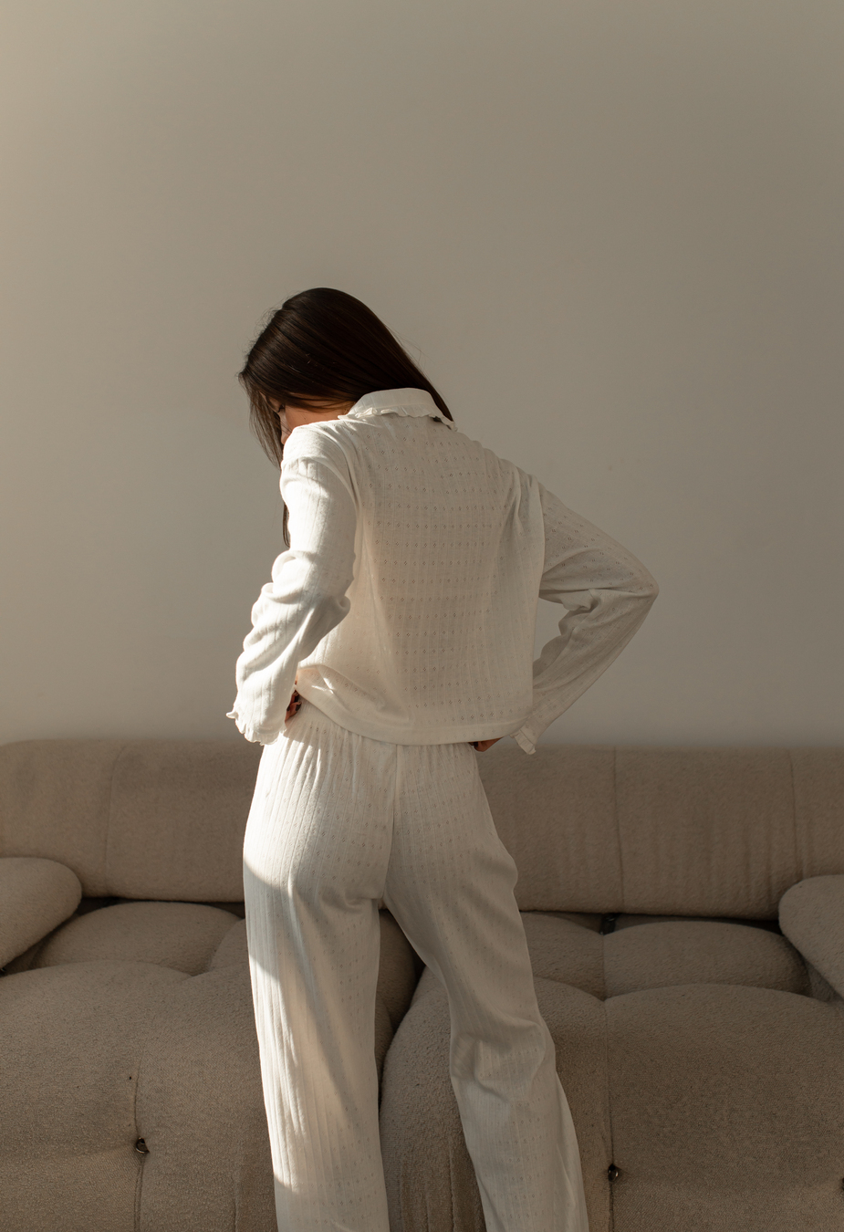 Pijamale de damă Staff me white