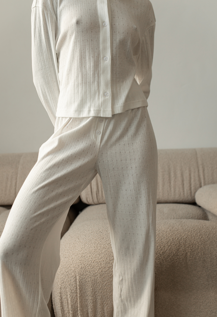 Pijamale de damă Staff me white
