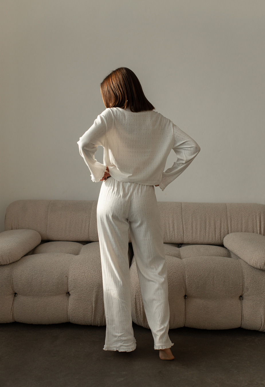 Pijamale de damă Staff me white