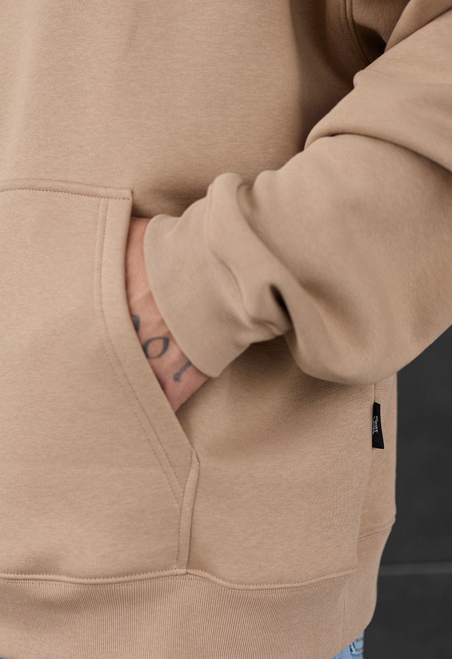 Hanorac Staff light brown basic oversize fleece