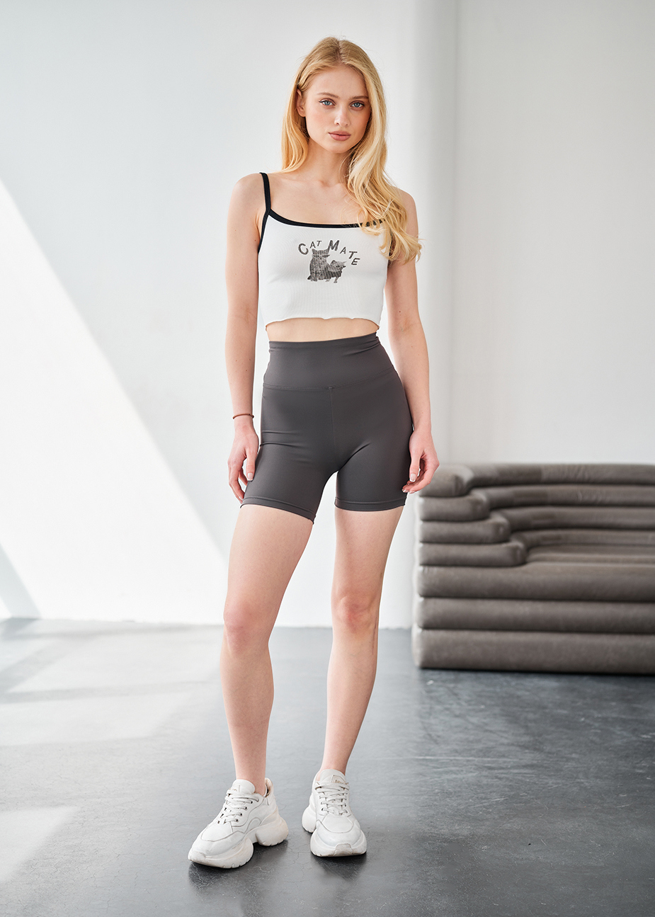 Pantaloni scurți de ciclism de damă Staff en dark gray