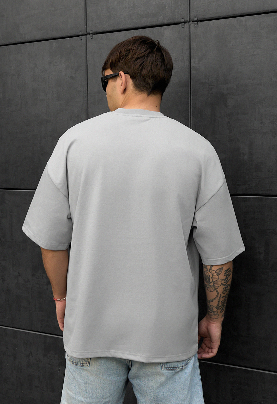 Tricou  Staff gray logo oversize