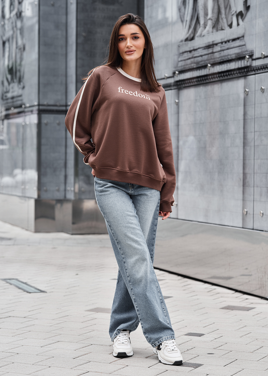 Bluză de damă Staff freedom brown oversize