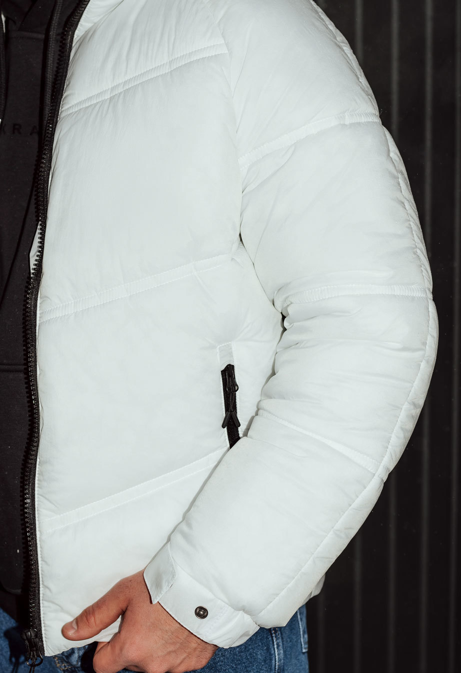 Geacă de iarnă luminescentă Staff ilumin white