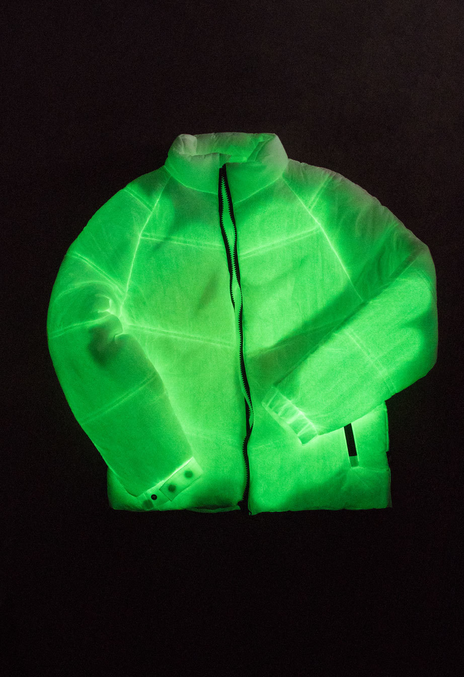 Geacă de iarnă luminescentă Staff ilumin green