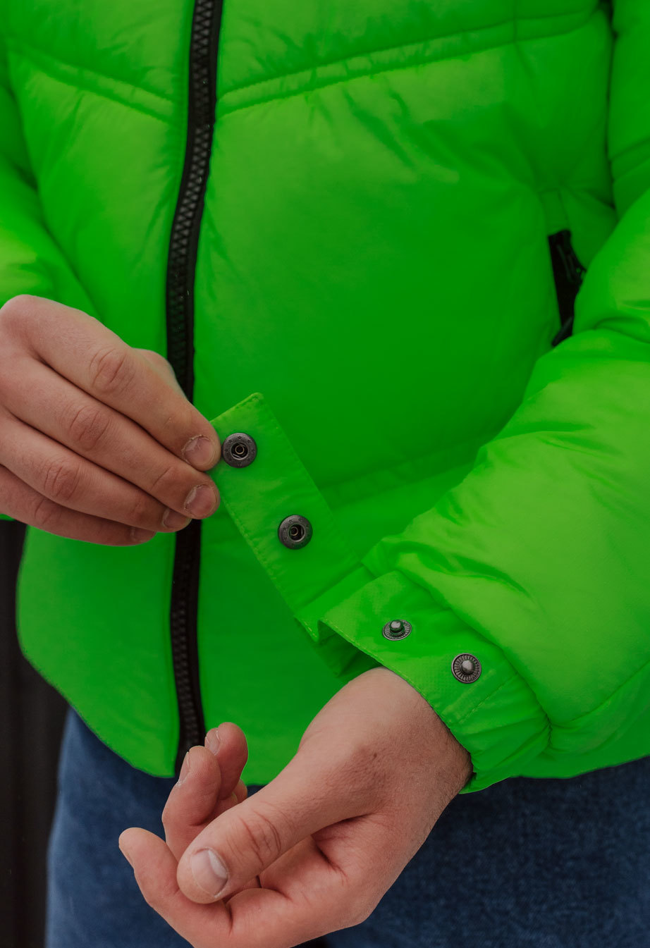 Geacă de iarnă luminescentă Staff ilumin green