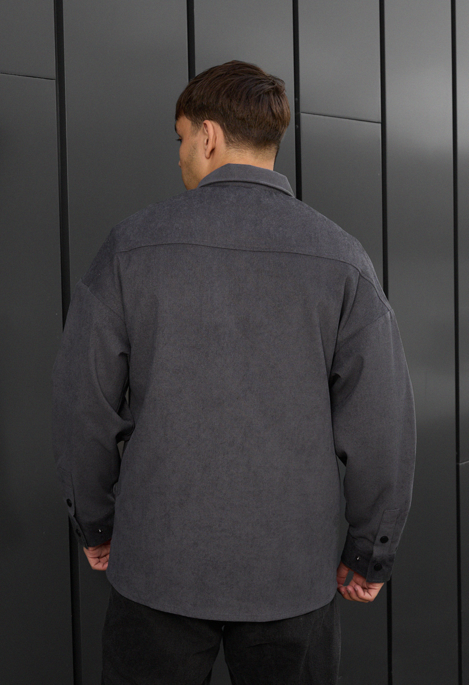 Cămașă Staff velvet dark gray