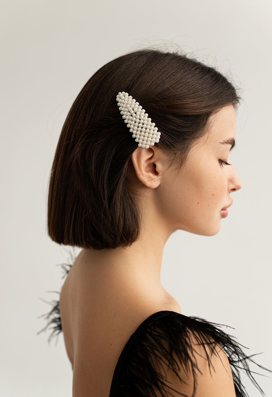 Agrafă de păr Staff white pearl 2 (2 buc.)