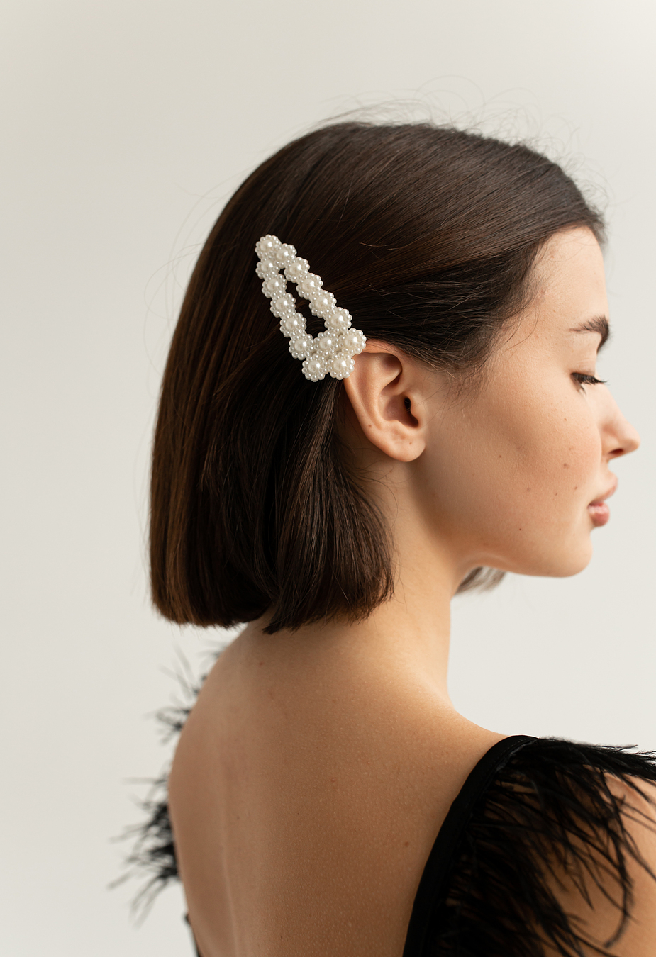 Agrafă de păr Staff white pearl 3 (2 buc.)