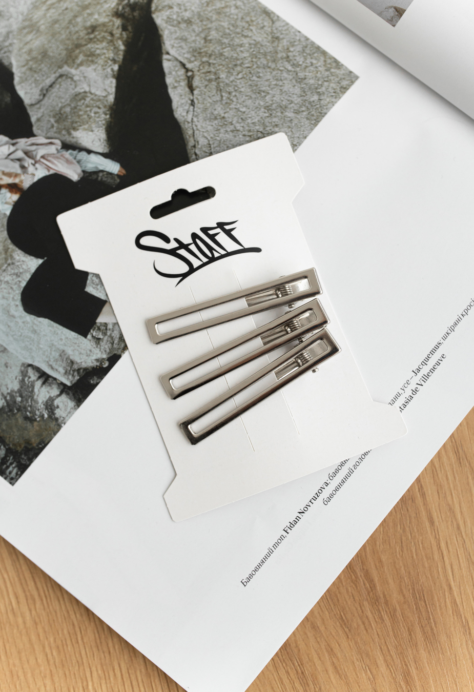 Agrafă de păr Staff metal 2 (3 buc.)