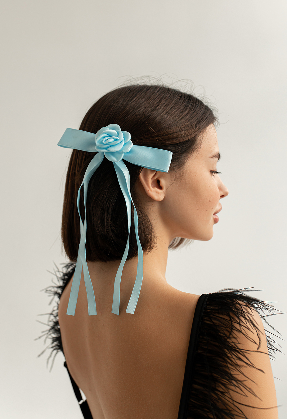 Agrafă de păr Staff light blue flower