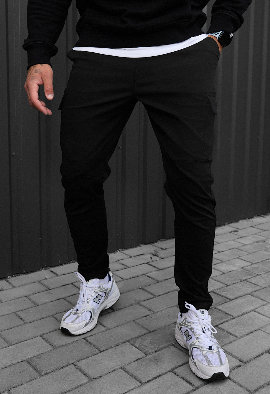 Pantaloni Staff cargo copp black