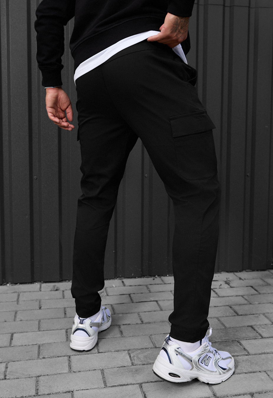 Pantaloni Staff cargo copp black