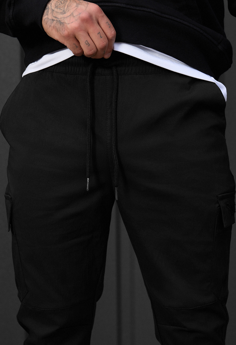 Pantaloni Staff cargo copp black