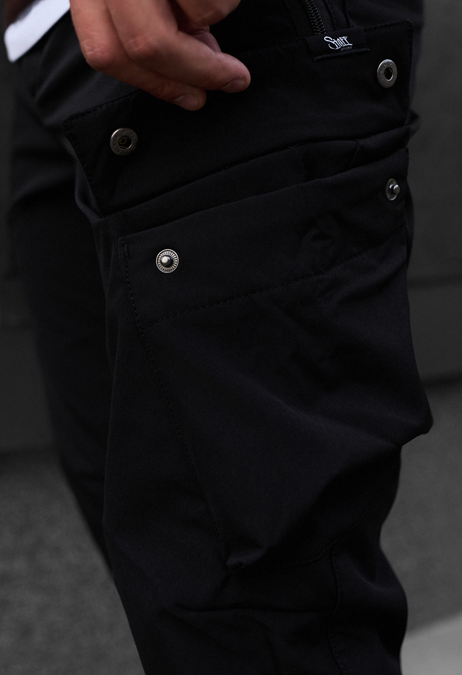 Pantaloni izolați Staff st cargo black fleece