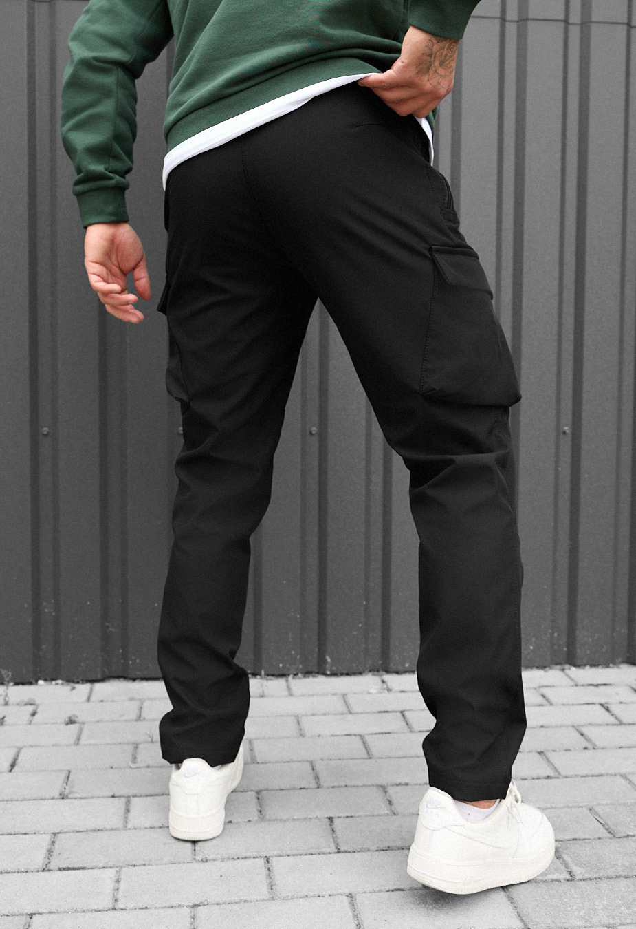 Pantaloni izolați Staff st cargo black fleece