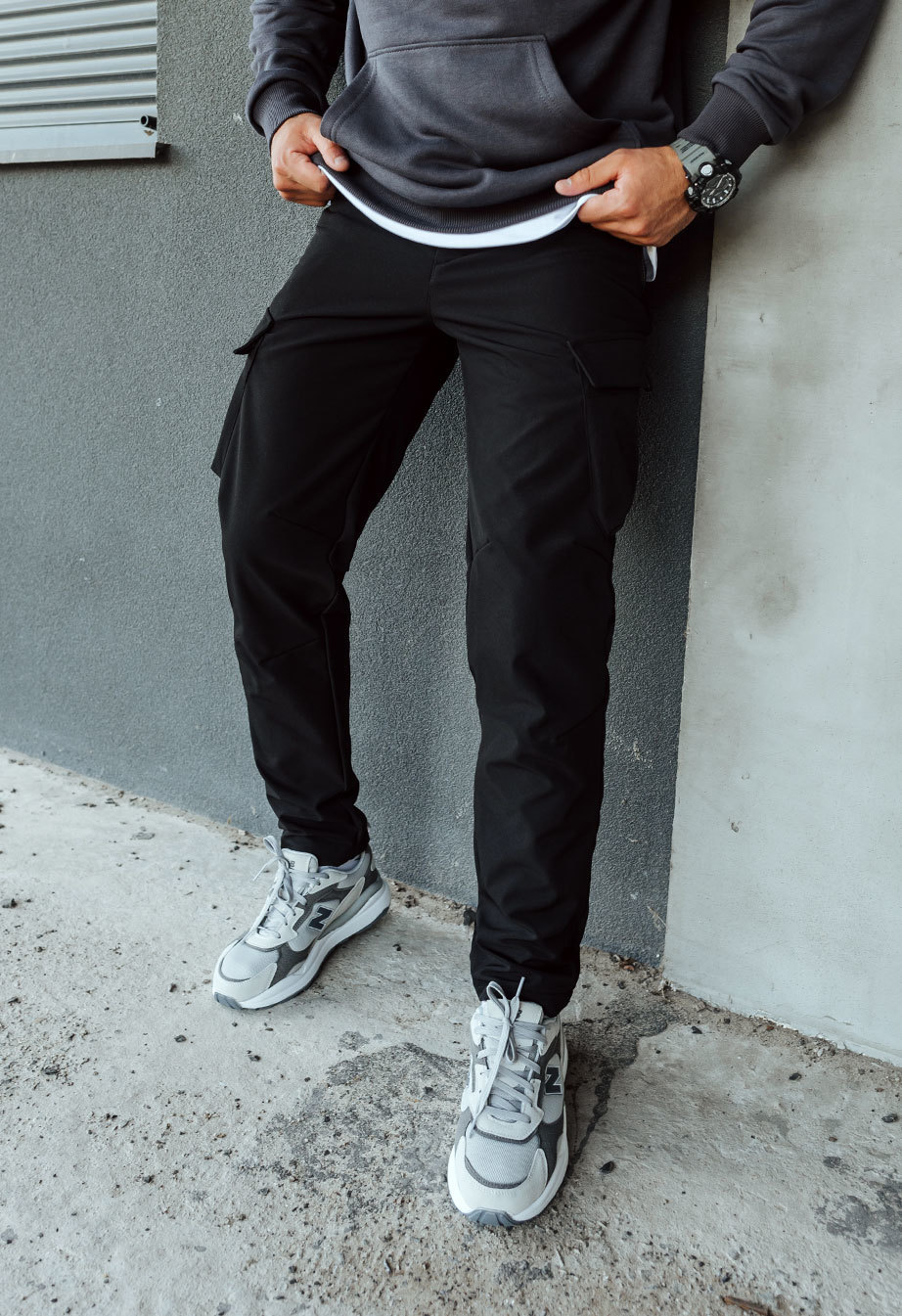 Pantaloni de jogging izolați Staff st cargo black fleece