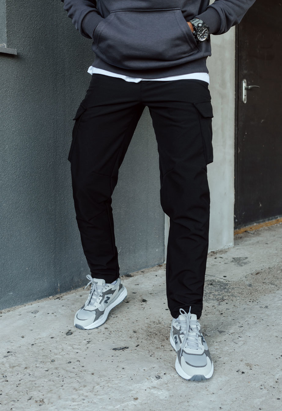 Pantaloni de jogging izolați Staff st cargo black fleece