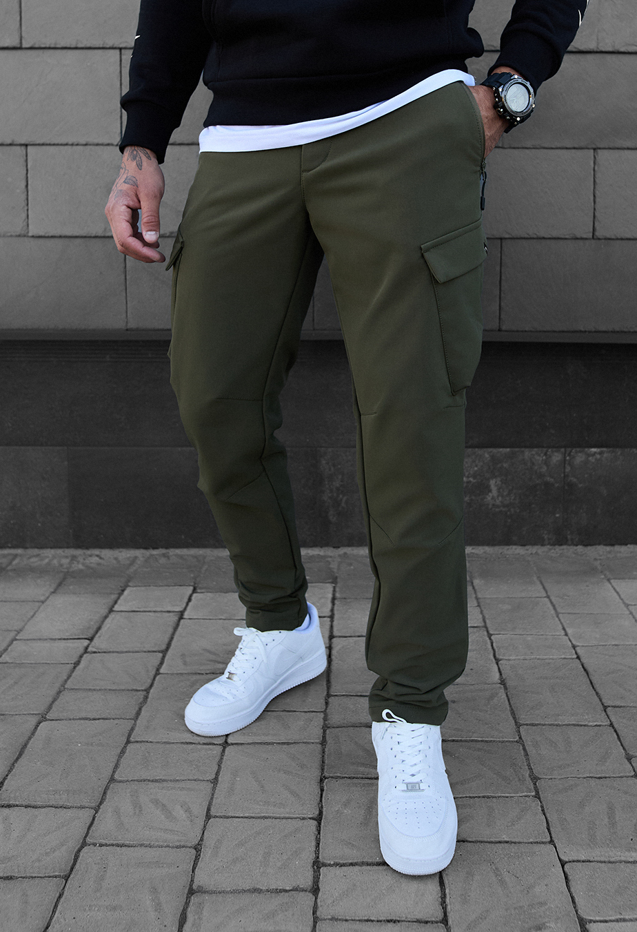 Pantaloni izolați  Staff st cargo khaki fleece