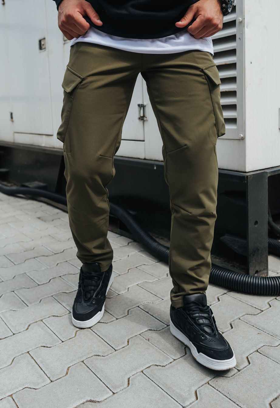 Pantaloni de jogging izolați Staff st cargo khaki fleece