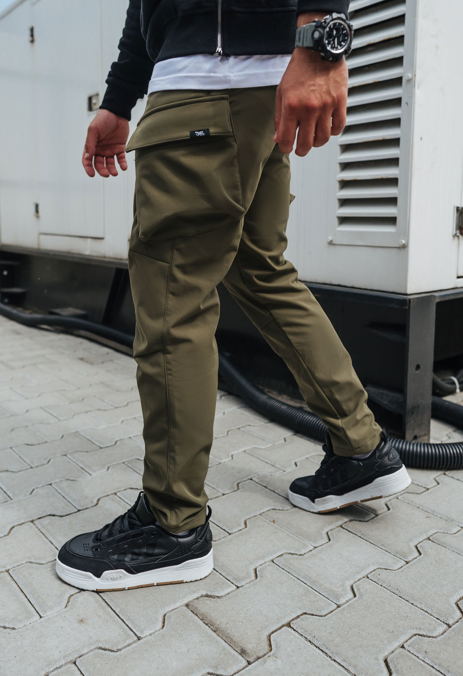 Pantaloni de jogging izolați Staff st cargo khaki fleece