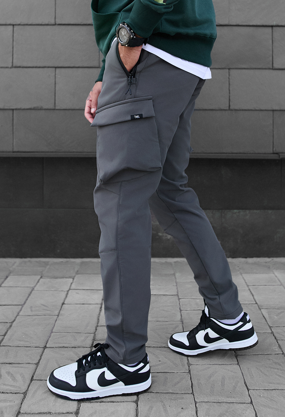 Pantaloni izolați Staff st cargo gray fleece