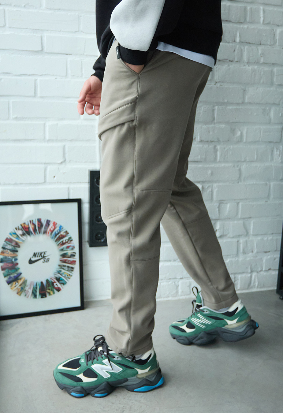 Pantaloni izolați Staff cu light brown fleece