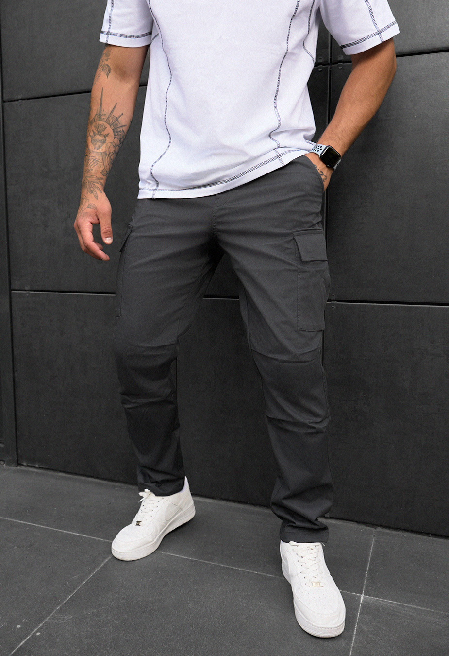 Pantaloni Staff cargo ja dark gray