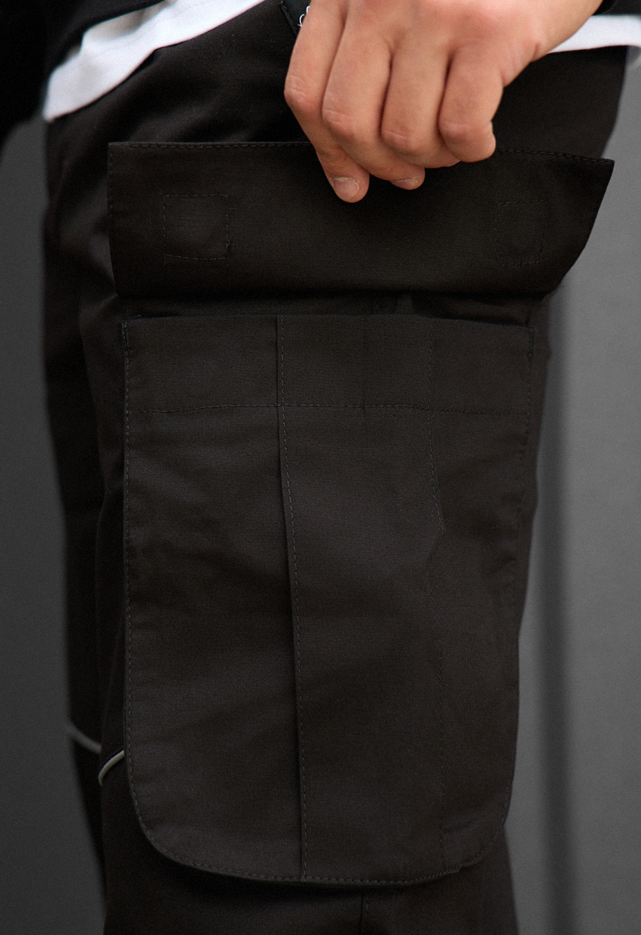 Pantaloni Staff cargo fol black reflective