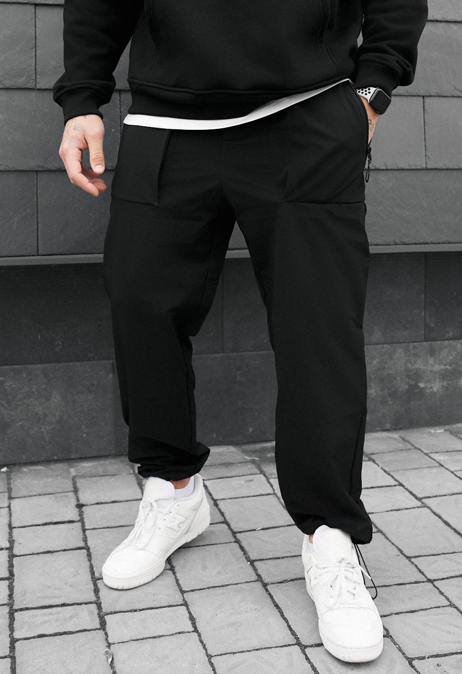 Pantaloni chinos Staff rit black