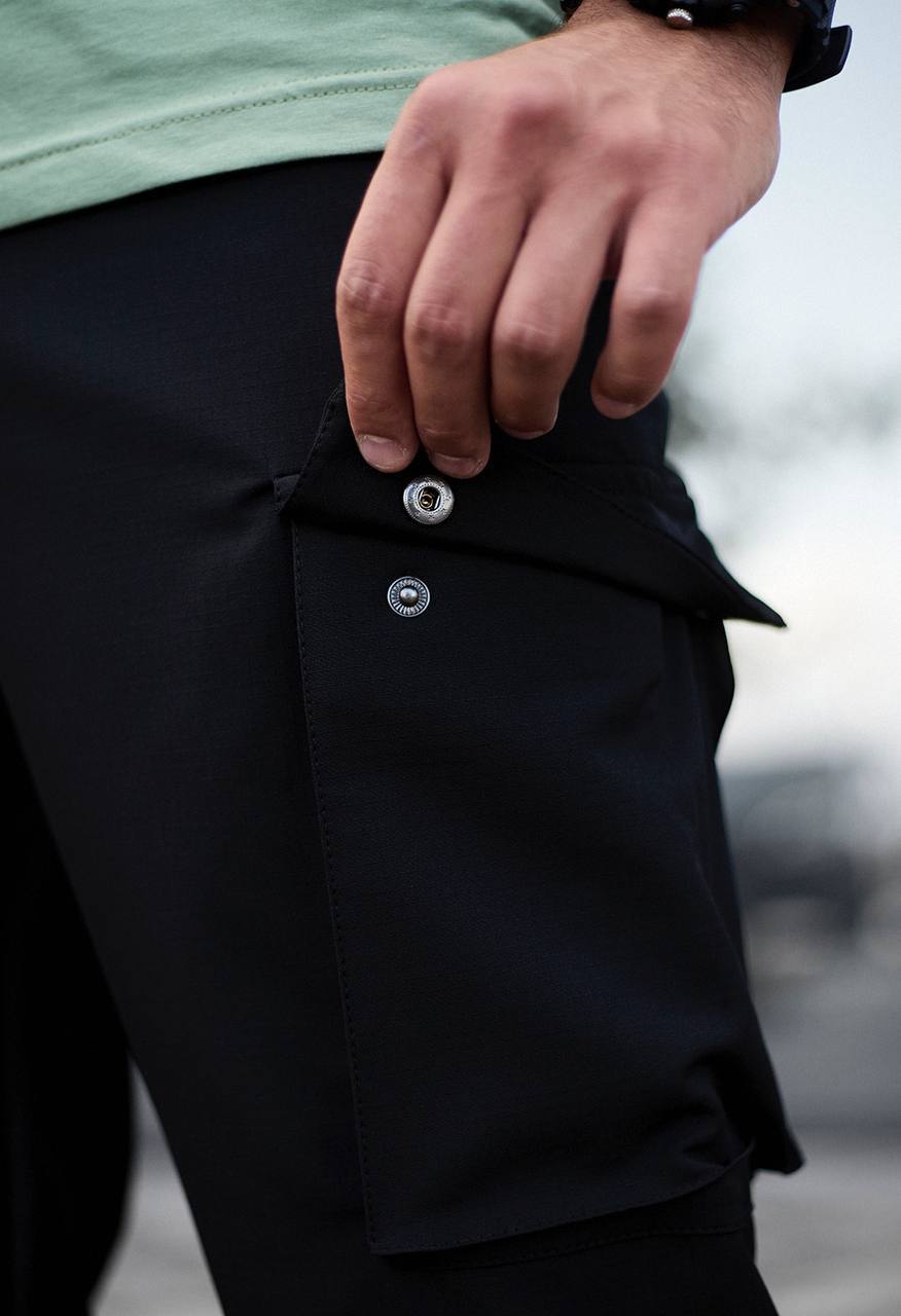 Pantaloni Staff cargo tao spandex black