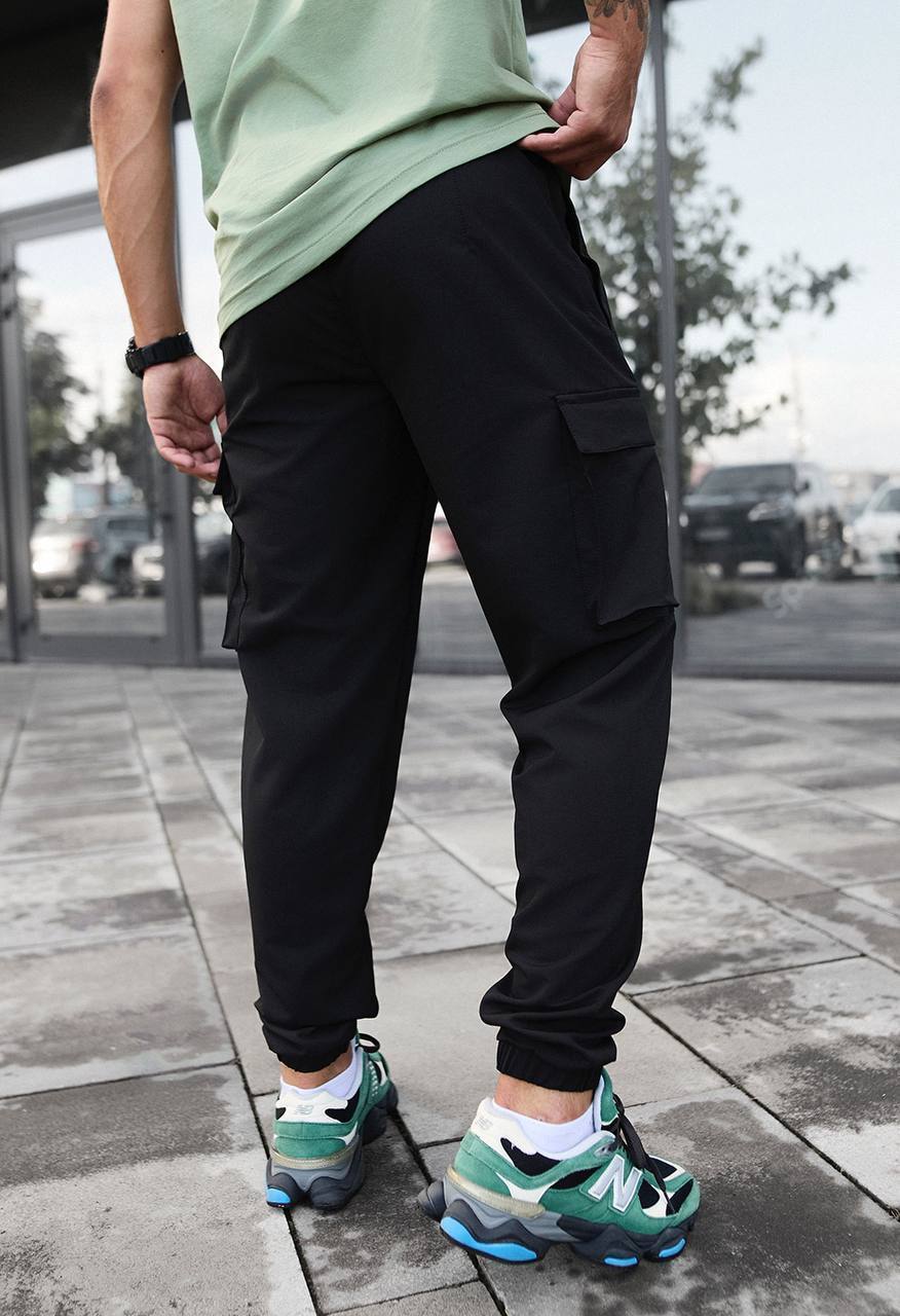 Pantaloni Staff cargo tao spandex black