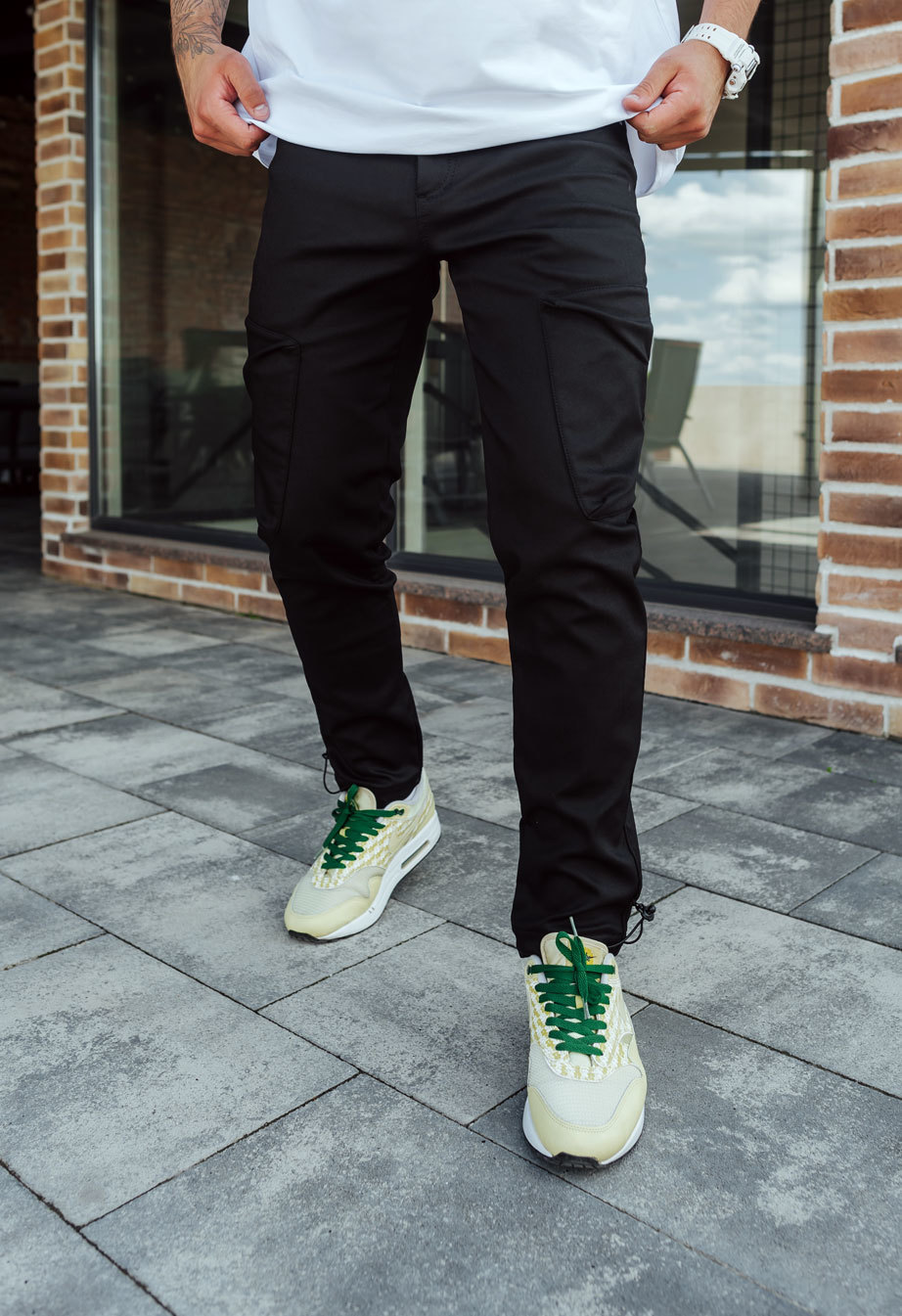 Pantaloni de jogging izolați Staff coa cargo black fleece