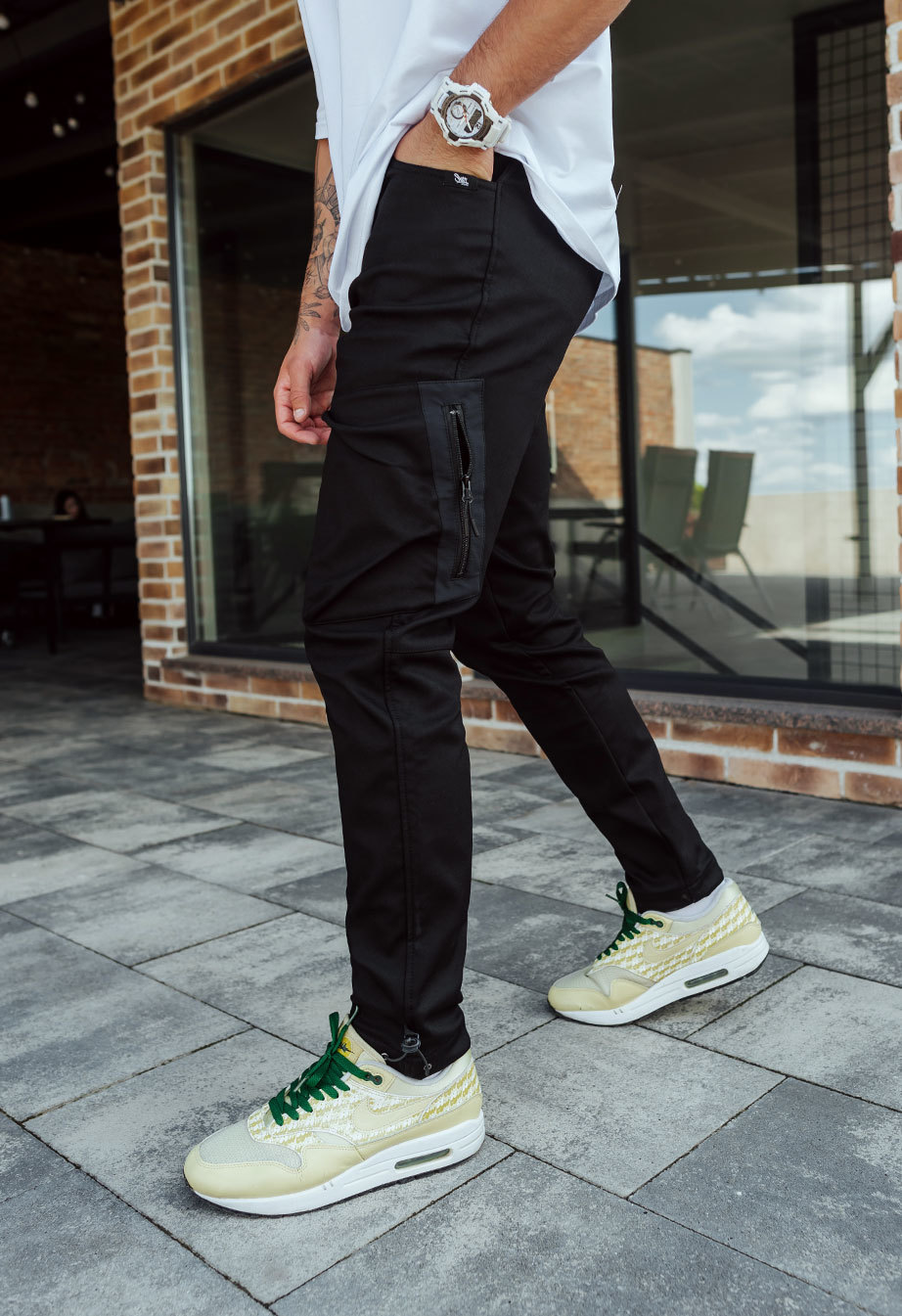 Pantaloni de jogging izolați Staff coa cargo black fleece