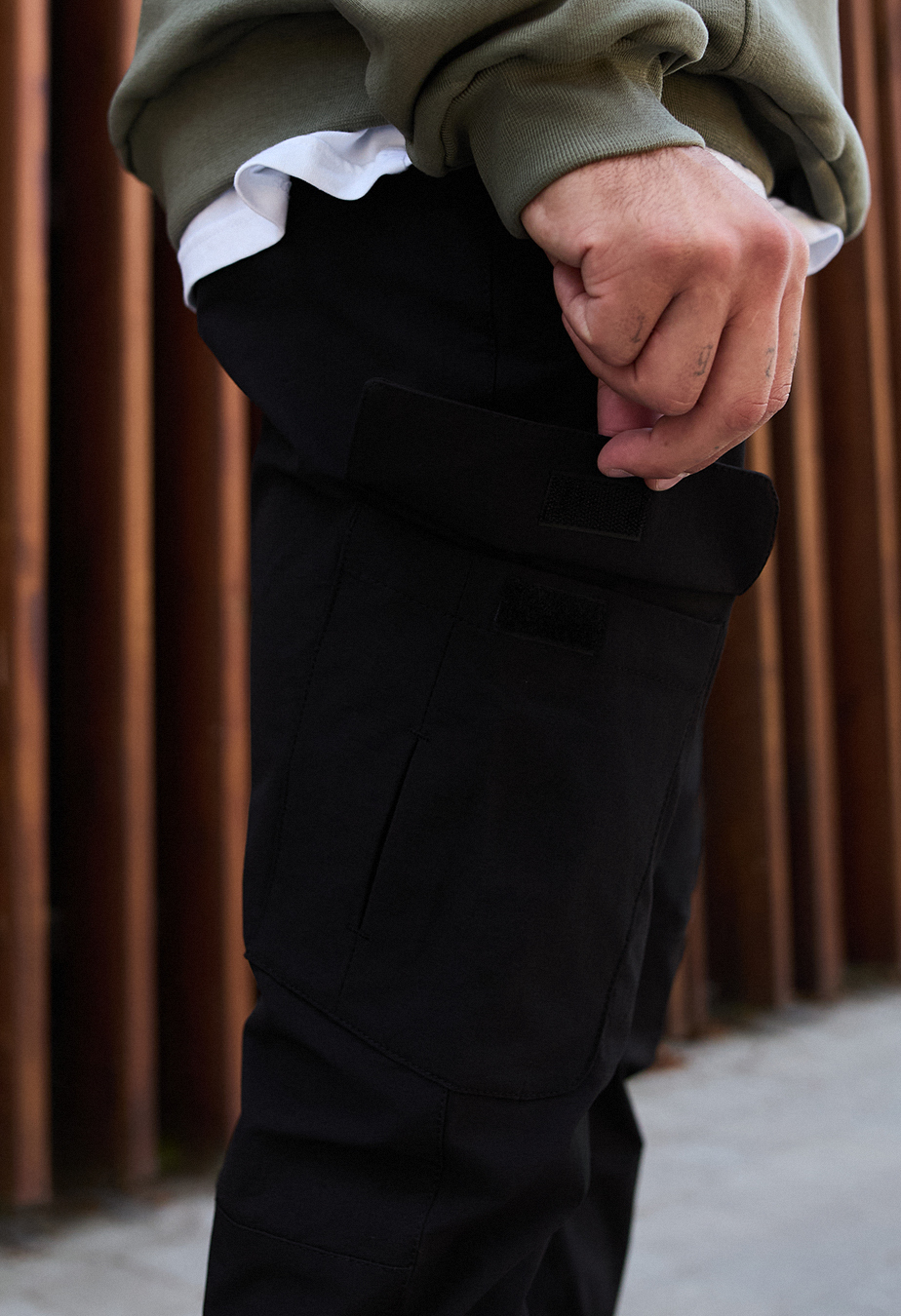 Pantaloni Staff cargo tam black
