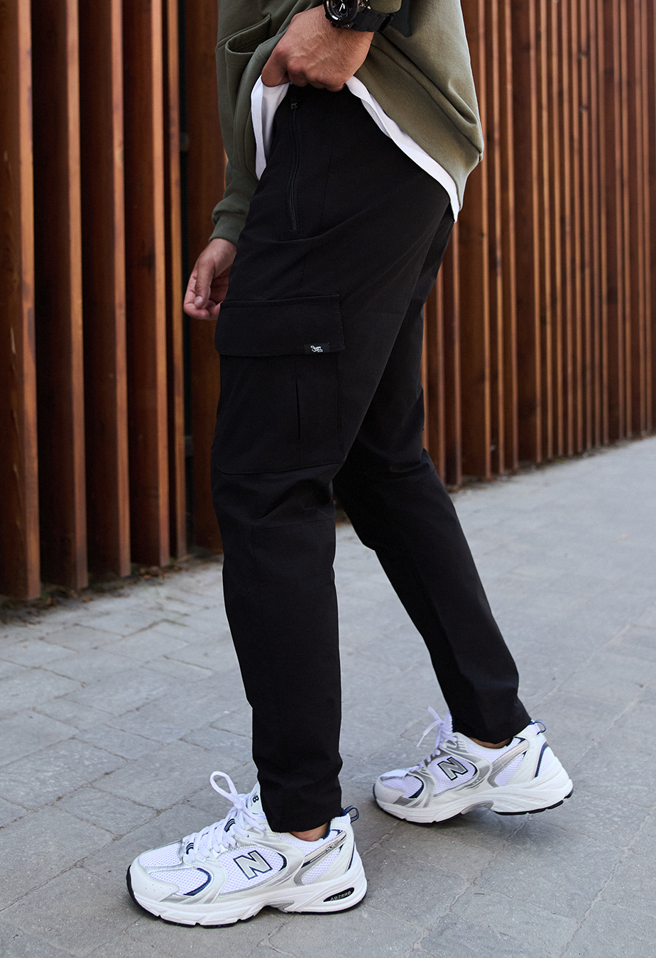 Pantaloni Staff cargo tam black