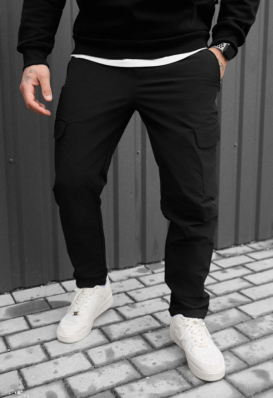 Pantaloni Staff cargo tam black