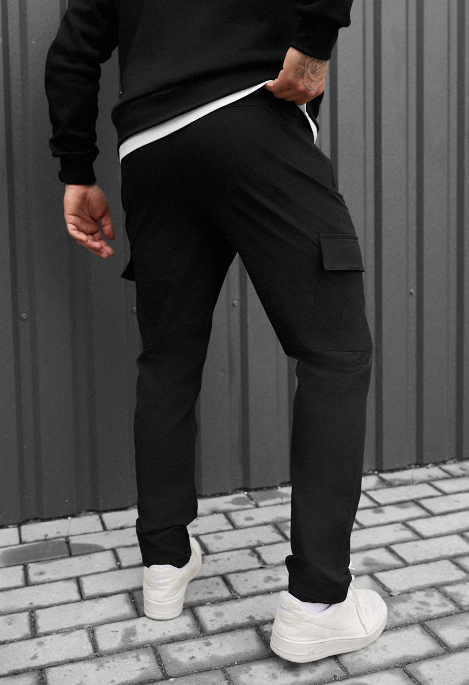 Pantaloni Staff cargo tam black