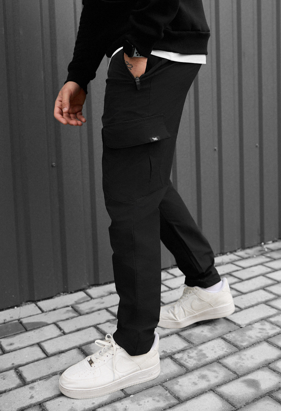 Pantaloni Staff cargo tam black