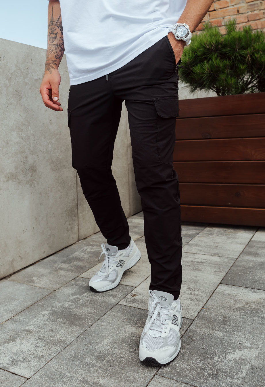 Pantaloni Staff cargo tam black