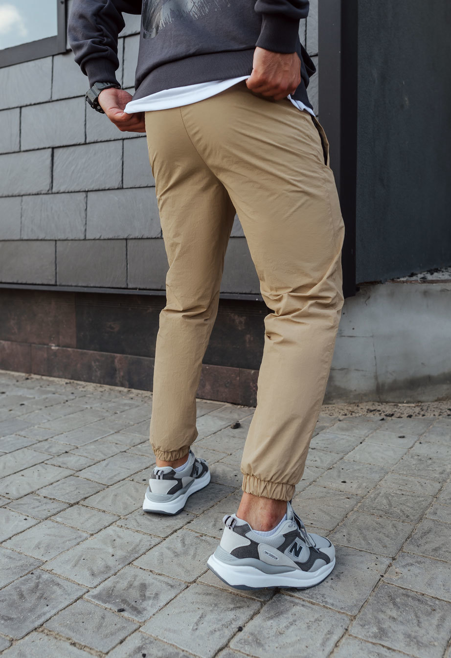 Pantaloni de jogging izolați Staff ba beige fleece